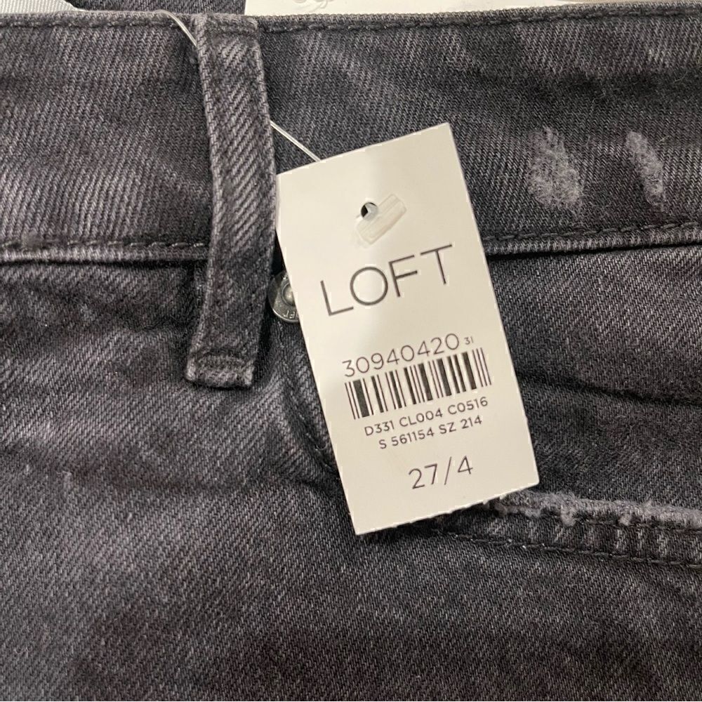 LOFT the curvy high waist cut-off denim shorts, new with tags - Picture 6 of 9